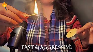 ASMR FAST & AGGRESSIVE TABLE TAPPING/SCRATCHING | ACTUAL CAMERA TOUCHING+