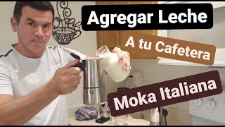 Uso de leche en la cafetera italiana