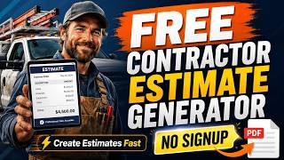 Free Contractor Estimate Generator: Create Professional Estimates in Minutes!