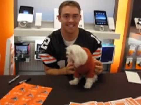 Colt McCoy's new girlfriend, Olivia! it's puppy lo...