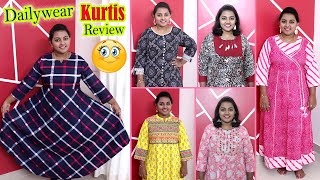 Simple Daily Wear Kurti Online Shopping Haul | Giveaway | Karthikha Channel Shopping Haul #Meesho
