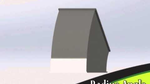 RADIUS ANGLE RECTANGULAR DUCT// ANGULO RADIO VARIABLE DUCTO RECTANGULAR