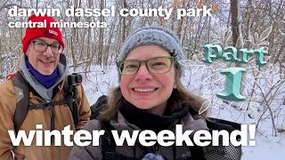 ❄️ winter weekend part 1! / darwin dassel county park / hiking in a winter wonderland