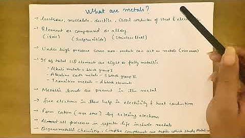 What are METALS in Chemistry || Explained easy