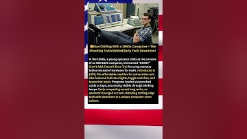 Man Chilling With a 1960s Computer – The Shocking Truth Behind Early Tech Downtime! 😲 #shorts