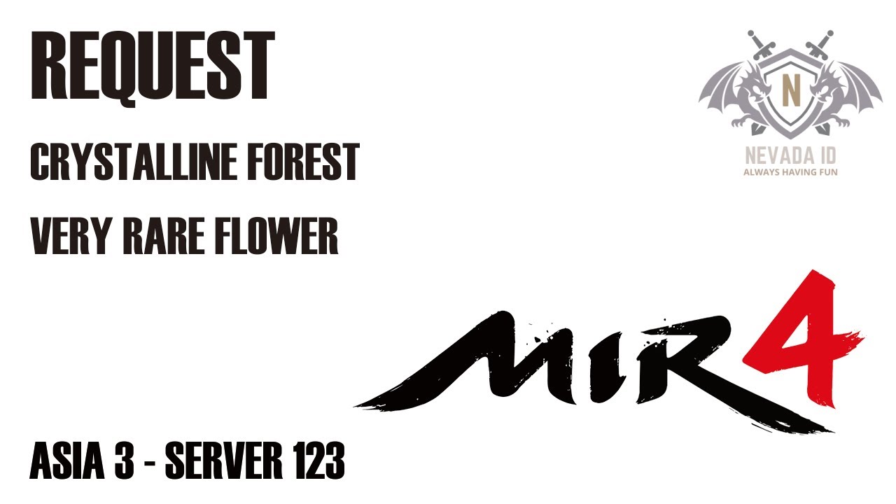 MIR 4 Request Very Rare Flower YouTube