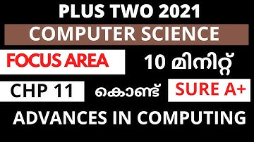 Chapter 11 | Focus Area 2021 | Plus Two Computer Science Malayalam | Advances in Computing | Exam