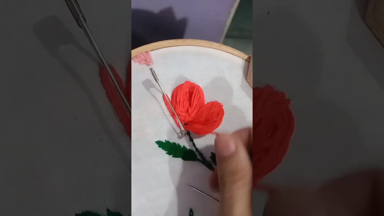 New flower design tricks with a safety pin toturial|embroidery design video|embroidery short video|
