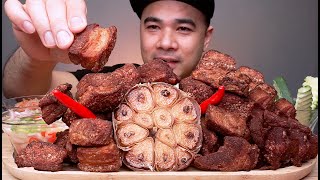 Crispy Pork Belly Cut Garlic Chili Mukbang Asmr