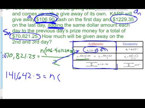 Arithmetic and Geometric Sequences Word Problems With Answers Pdf