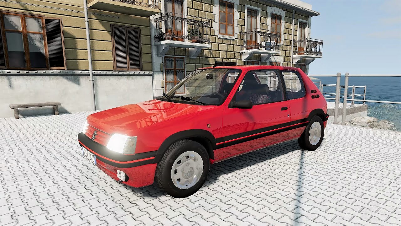 BeamNG.drive - Peugeot 205 GTi 1988 - Car Show Test Drive Crash .