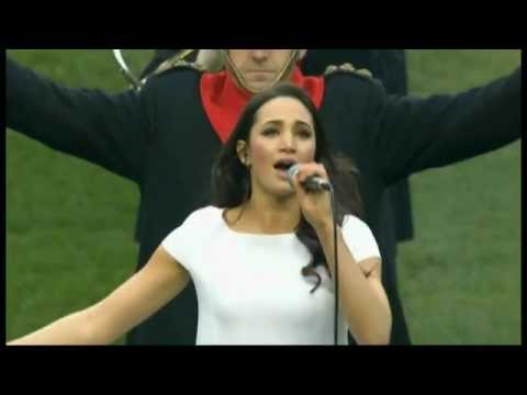 Laura Wright National Anthem England v France