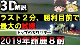 【3D animation】Kawasaki crashes on the final lap of the Suzuka 8 Hours 2019