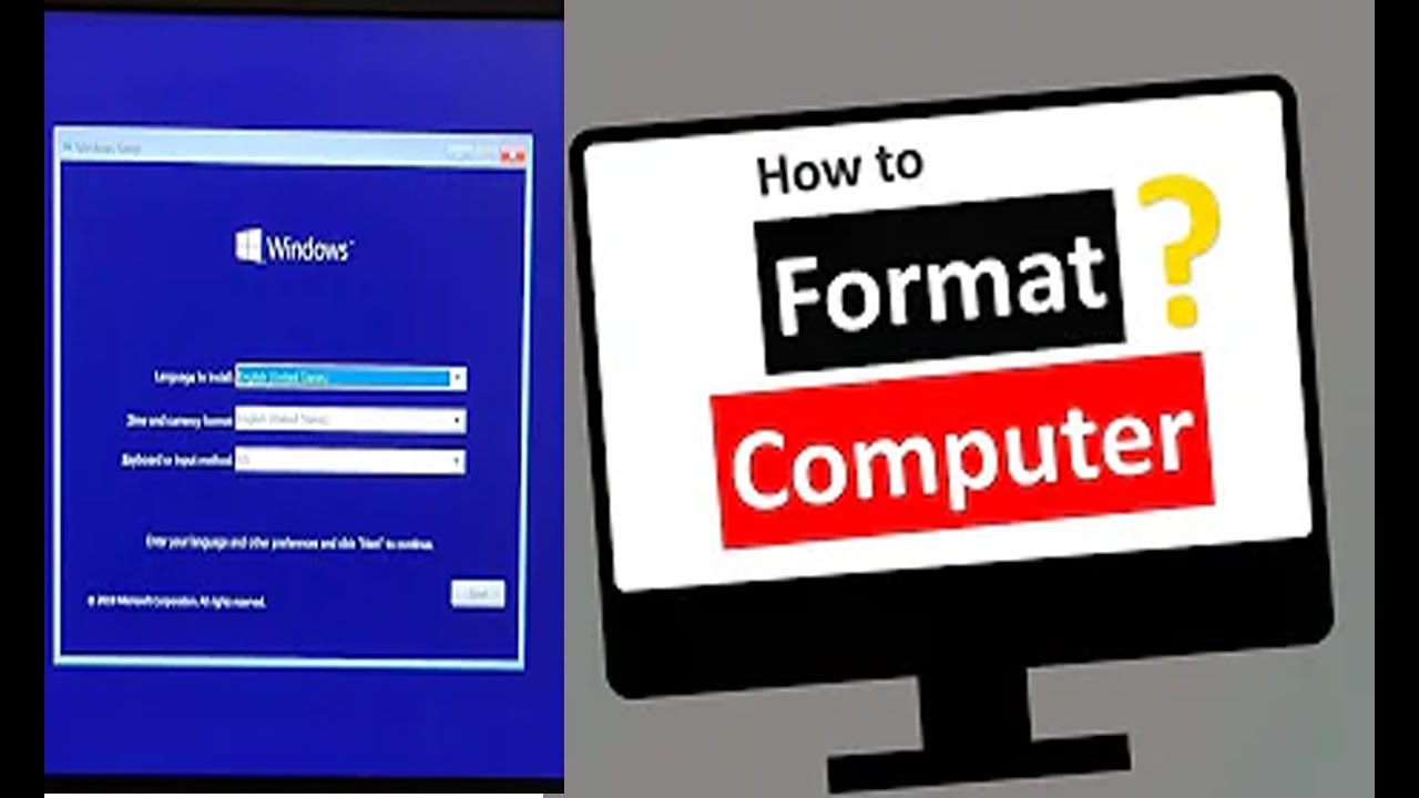 How to Format computer and laptop | Window 7 , 8, 10 Format ? Computer ...