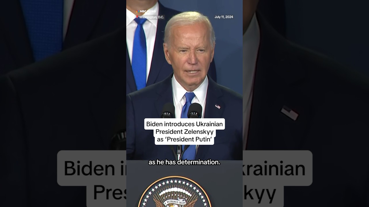 Biden introduces Ukrainian President Zelenskyy as ‘President Putin’