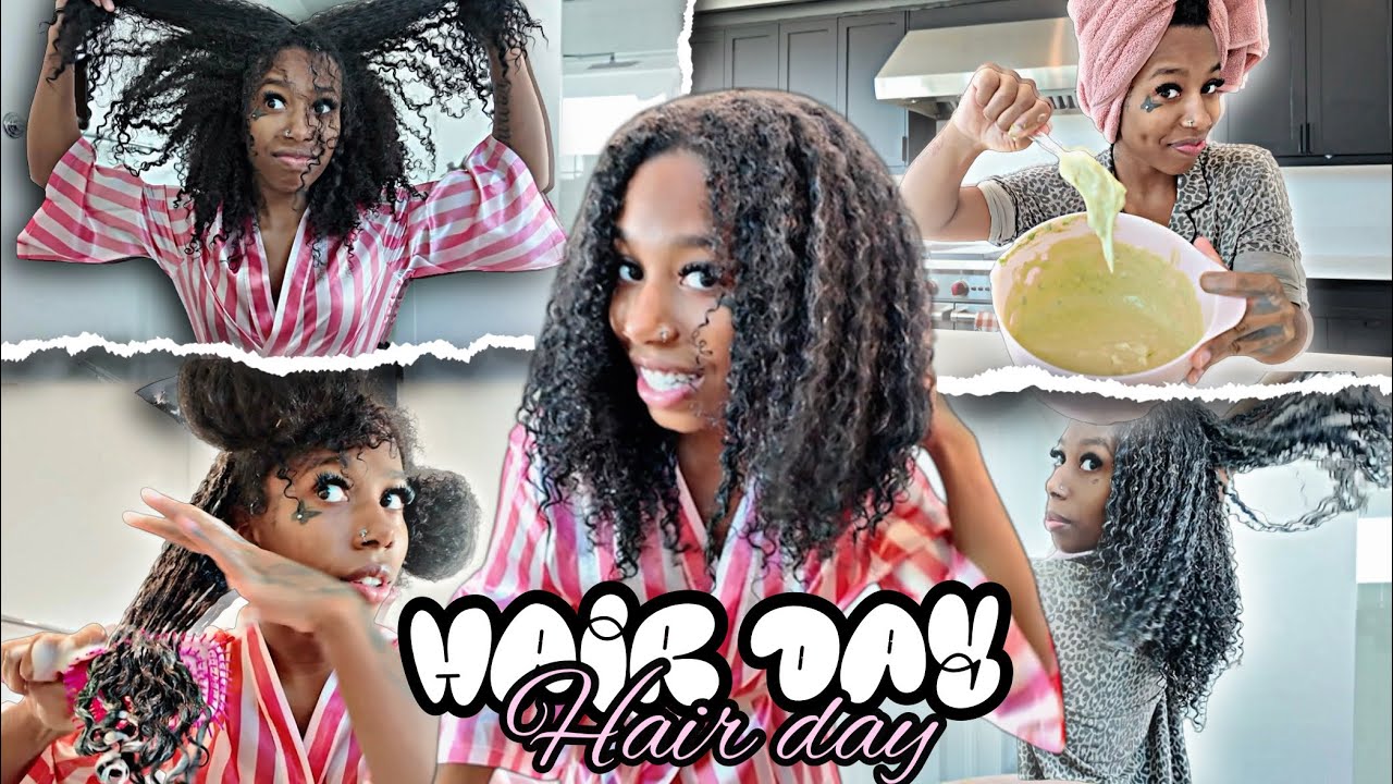 My NATURAL HAIR ROUTINE 💕 | wash + detangle. 