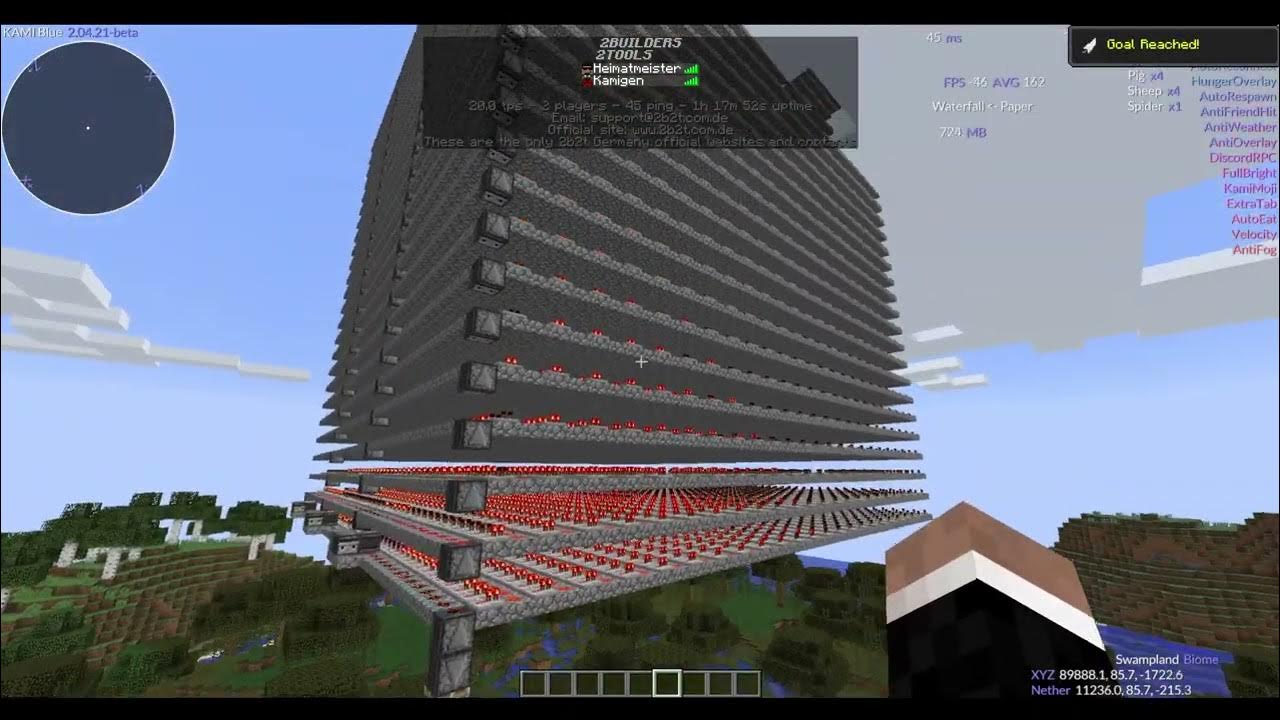 2b2t germany redstone lag machine test YouTube
