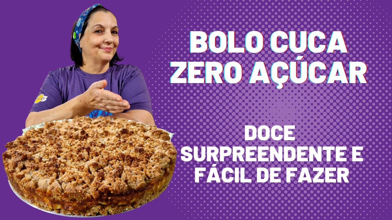 O diabético não precisa passar vontade de doce muito gostoso - Bolo cuca zero açúcar (diet)