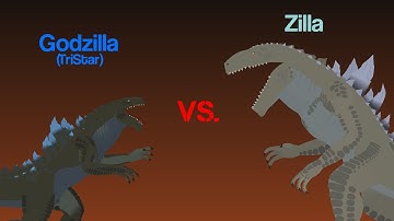 Godzilla (TriStar) vs. Zilla - Stick Nodes Animation