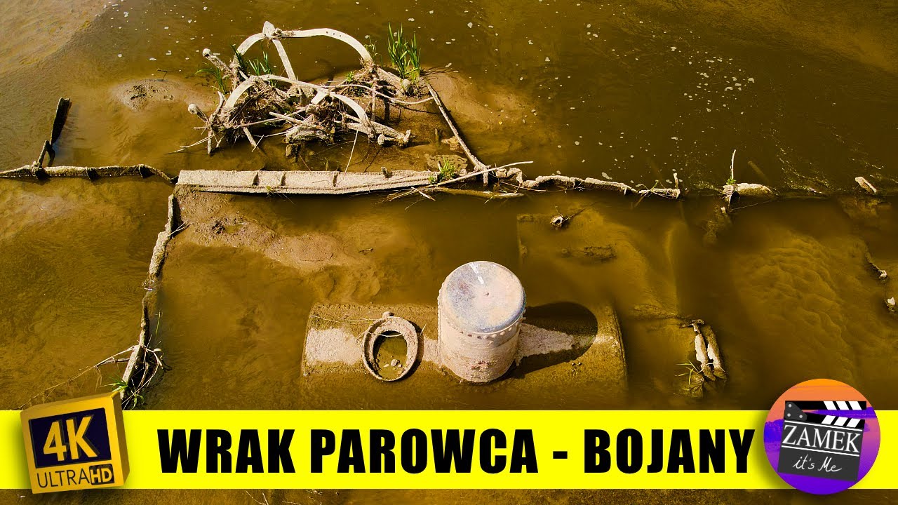 🇵🇱 Tajemniczy wrak parowca na rzece Bug z drona | Steamship Wreck (Bojany)