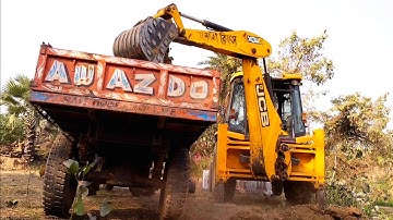 New Jcb 3dx Backhoe Machine Loading Mud In Old Mahindra 295 Di Tractor | Jcb Tractor Video | Tractor
