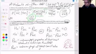 AP Stats 2020 Mock Exam #1 FRQ 2: Social Media App