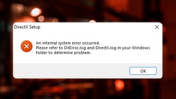 DirectX Setup Error An Internal System Error Occurred In Windows 11 / 10