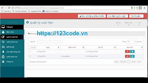 Download code quản lý bệnh viện php codeigniter miễn phí