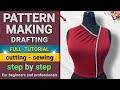 Professional Bodice &amp; Neckline Tutorial | Draft, Drap, Cut &amp; Sew