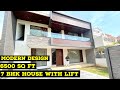 Modern Design 6500 Sq Ft Luxury Triple Story 7 BHK House With Lift at Panchkula , Haryana