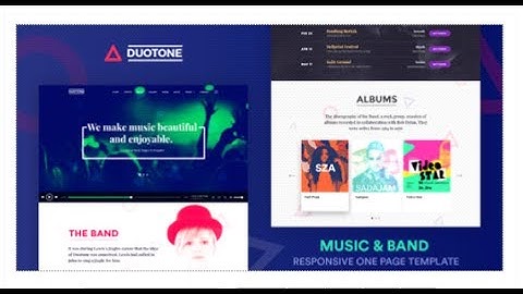 Music & Band Responsive Website Template - Duotone | Themeforest Download