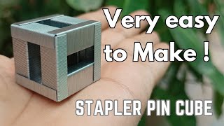 How to make Stapler pin cube | DIY cube | Staple pin box | DIY | Paperclip art