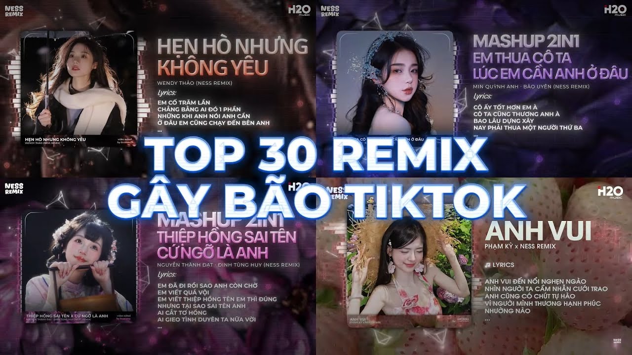 TOP 30 Nhạc Remix Gây Bão TikTok: Hẹn Hò Nhưng Không Yêu, Em Thua Cô Ta, Thiệp Hồng Sai Tên, Anh Vui
