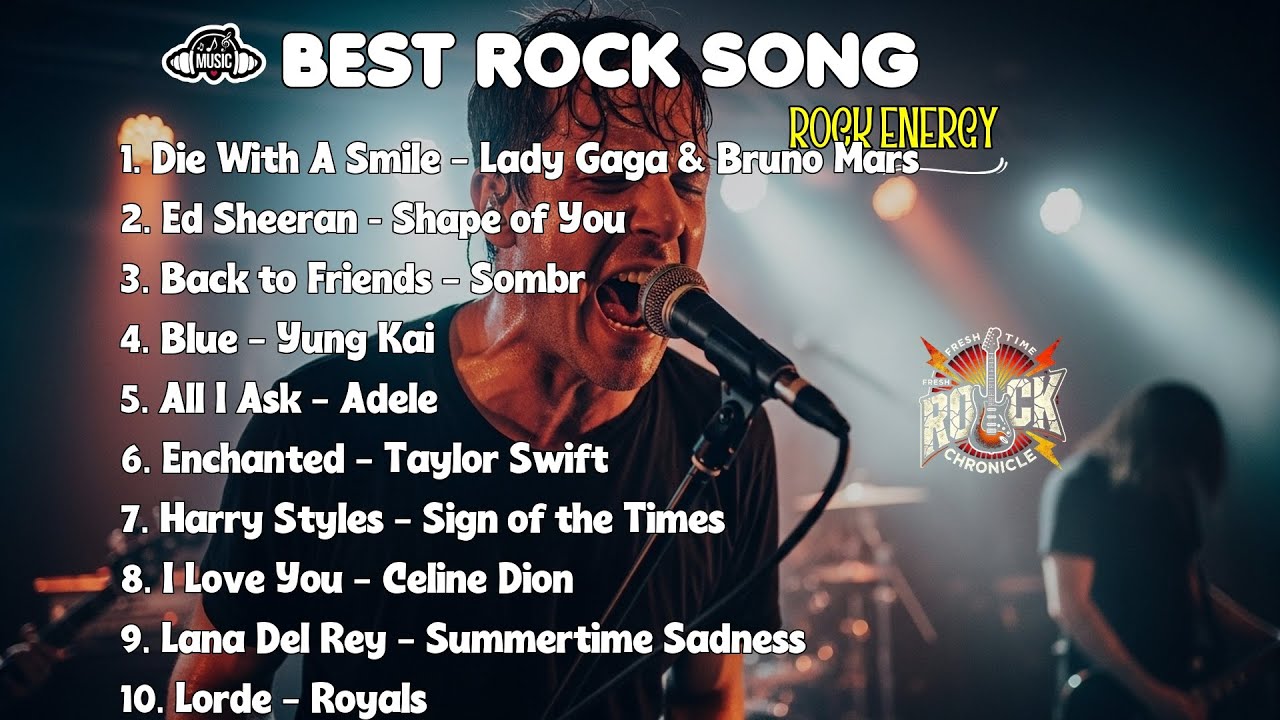 Top 10 Rock Songs You Must Hear 🎸🔥 || BEST ROCK SONG || DIE WITH A SMILE - ED SHEERAN