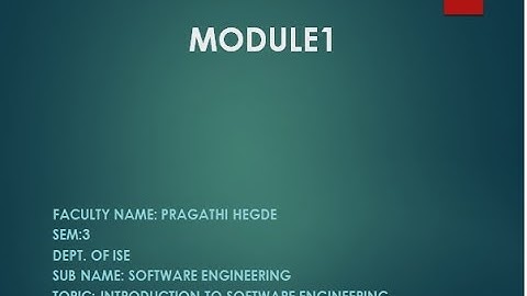 VTU SE 18CS35 M1 L1 Introduction