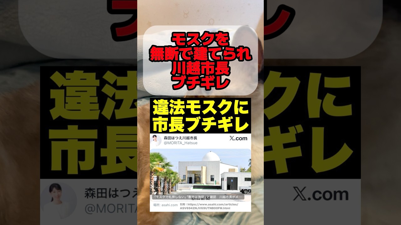 【国際問題】無断でモスクを建てられ川越市長ブチギレ　#移民 #外国人