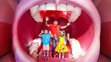 Diana and Roma play at Children's City, Dubai