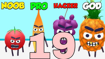NOOB vs PRO vs HACKER in Hit Tomato 3D - All Levels Gameplay, New Game (Android, iOS)