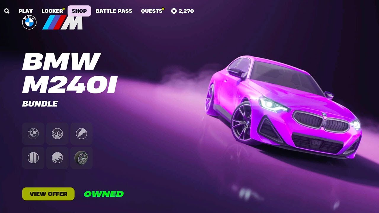 *NEW* BMW M240I In The Rocket Racing/Fortnite Item Shop!! - Rocket ...