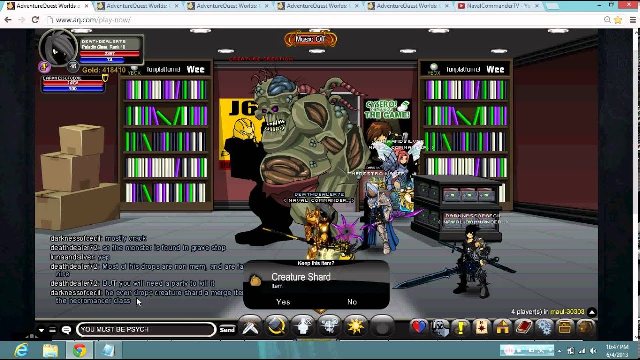 Aqw how to find cool monster drops YouTube