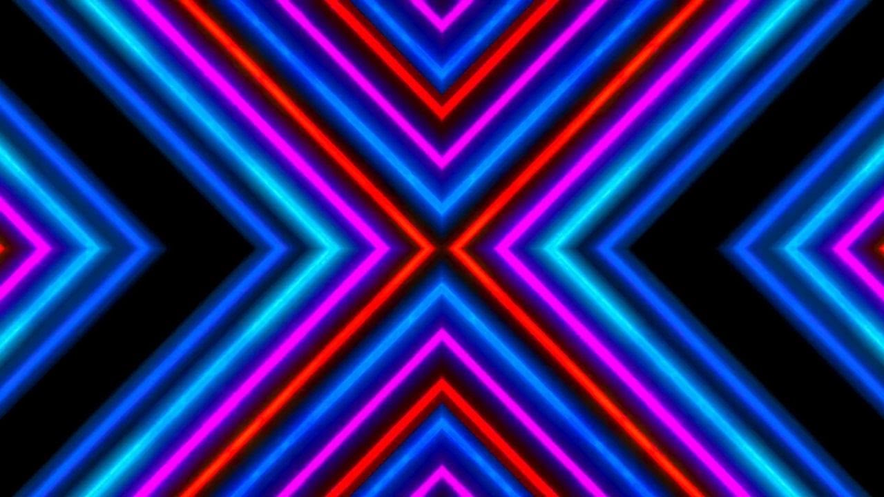 Neon Party Video😁Colorful Flashing Disco Lights on Screen tv Effect