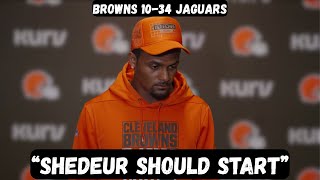 Deshaun Watson ADMITS Shedeur should start after BLOWOUT loss - Postgame Interview -Brown vs Jaguars