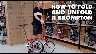 How to fold \& unfold a Brompton bicycle
