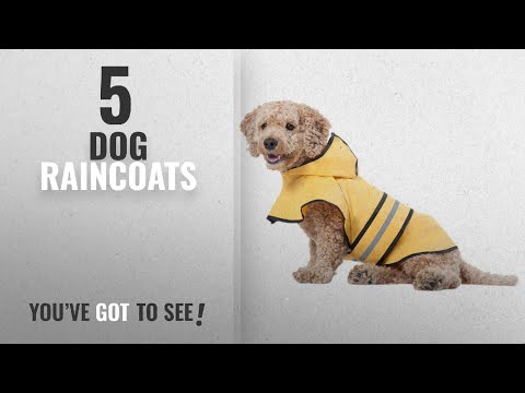 top-10-dog-raincoats-[2018-best-sellers]:-fashion-pet-rainy-days-slicker-yellow-dog-raincoat-for