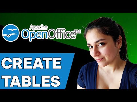 How to create tables in OpenOffice database