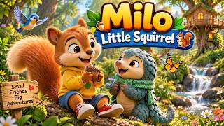 Milo the Cute Squirrel 🐿️ | A Magical Forest Adventure for Kids