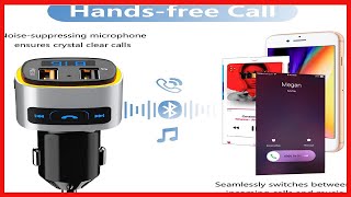 Bluetooth FM Transmitter for Car, SONRU Car Radio Bluetooth Adapter Music Player Kit, Support QC3.0
