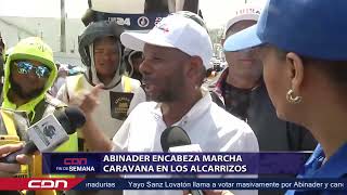 Abinader encabeza marcha caravana en Los Alcarrizos