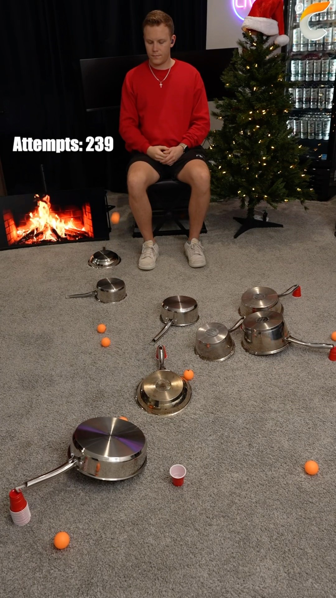 Ping Pong Trick Shot! (Deck The Halls)