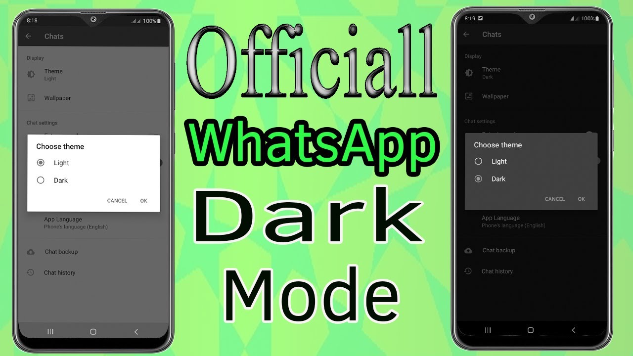 dark theme whatsapp web